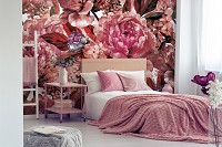 Флизелиновые фото обои 254x184 см Красивые красные цветы (13529V4)+клей