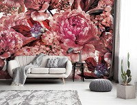 Флизелиновые красные фотообои любовь 312x219 см Цветочное Искусство (13529VEXXL) +клей