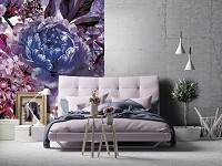 Флізелінові фото шпалери 206x275 см Фіолетові квіти (13530VEA)+клей - вид 6 мініатюра