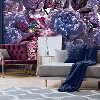 Флізелінові фотошпалери 416x290 см Фіолетові квіти (13530VEXXXXL) +клей - вид 8 мініатюра