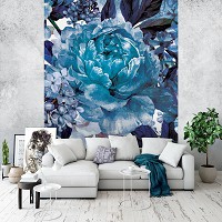 Флізелінові фото шпалери кохання 206x275 см Сині квіти (13531VEA)+клей - вид 5 мініатюра