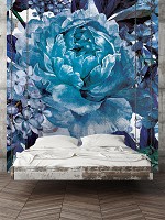 Флизелиновые фото обои про любовь 184x254 см Синие цветы (13531V4A)+клей - вид 7 миниатюра