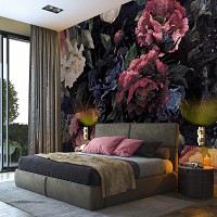 Флізелінові фотошпалери на стіні 416x290 см Квіти вінтаж (13534VEXXXXL) +клей