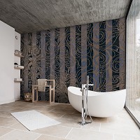 Флизелиновые фотообои 416x290 см Полосатый орнамент золото (13536VEXXXXL) +клей