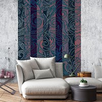Флизелиновые фото обои узоры 206x275 см Орнамент в полоску (13538VEA)+клей