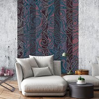 Флізелінові фото шпалери візерунки 184x254 см Орнамент у вертикальну смужку (13539V4A)+клей - вид 6 мініатюра