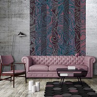 Флизелиновые фото обои узоры 184x254 см Орнамент в вертикальную полоску (13539V4A)+клей