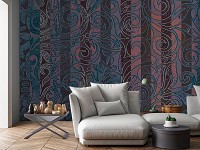 Флизелиновые фотообои в восточном стиле Орнамент в вертикальную полоску (13539V)+клей