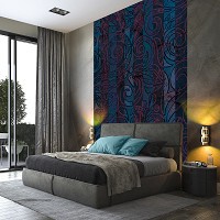 Флизелиновые фото обои с узорами 184x254 см Орнамент в темную полоску (13540V4A)+клей - вид 5 миниатюра