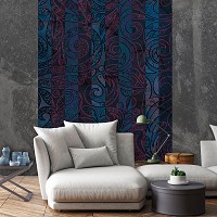 Флизелиновые фото обои с узорами 184x254 см Орнамент в темную полоску (13540V4A)+клей - вид 6 миниатюра