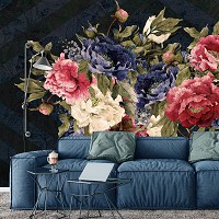 Флизелиновые фото обои 254 x 184 см Изумительный букет ярких цветов (13541V4)+клей