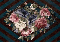 Флізелінові фотошпалери 312x219 см Букет яскравих квітів на темному тлі (13542VEXXL)+клей - вид 1 мініатюра