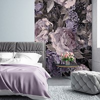 Флизелиновые фото обои любовь 206x275 см Винтажные крупные цветы (13546VEA)+клей