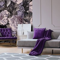 Флизелиновые фотообои на кухню 184x254 см Винтажные крупные цветы (13546V4A)+клей - вид 6 миниатюра