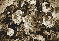 Флизелиновые фотообои Винтажные цветы в сепии (13547V)+клей - вид 1 миниатюра