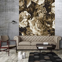 Флизелиновые фото обои 206x275 см Винтажные цветы в сепии (13547VEA)+клей - вид 8 миниатюра