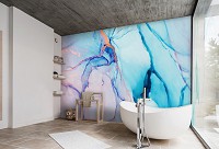 Флизелиновые фотообои 460 x 300 см Современная акварельная структура Голубой мрамор (13555V12)+клей