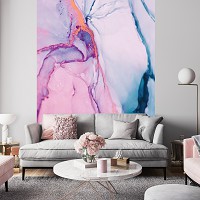 Фотошпалери флізелінові 184x254 см Сучасна акварельна структура Рожевий мармур (13556V4A)+клей - вид 6 мініатюра