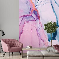 Фотошпалери флізелінові 184x254 см Сучасна акварельна структура Рожевий мармур (13556V4A)+клей - вид 7 мініатюра