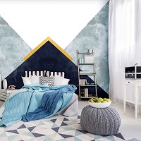 Флизелиновые фотообои в треугольники 520x318 см Абстракция - Геометрические фигуры из мрамора (13561VEXXXXXL)+клей