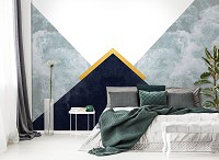 Флизелиновые фотообои 368 x 254 см Абстракция - Геометрические фигуры из мрамора (13561V8)+клей