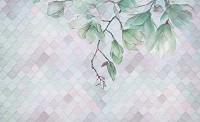 Флизелиновые фото обои цветы 254 x 184 см Магнолии тянутся вниз (13568V4)+клей - вид 1 миниатюра