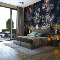 Абстрактные флизелиновые фотообои на стену 3D 416 x 254 см Винтажные цветы (13571VEXXXL)+клей