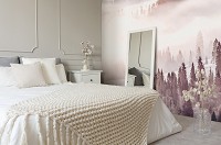 Облака флизелиновые фотообои 312 x 219 см Пейзаж - Лес под белым туманом (13573VEXXL)+клей