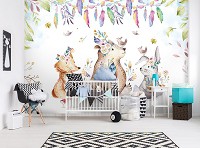 Флізелінові фотошпалери тварини 368x254 см Скандинавські стиль (13580V8) +клей