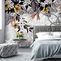 Флизелиновые фотообои 416x290 см Орнаменты Цветы арт-декор Структура (13581VEXXXXL) +клей