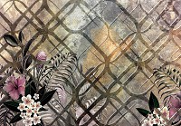 Флизелиновые фотообои растения 520x318 см Орнаменты арт-декор Структура Листья и Цветы (13583VEXXXXXL) +клей - вид 1 миниатюра