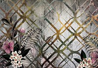 Флизелиновые фотообои 312x219 см Узоры арт-декор Структура Орнаменты Листья и Цветы (13584VEXXL) +клей - вид 1 миниатюра