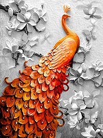 Флизелиновые фото обои животные 184 x 254 см Птицы - Золотой павлин (13593V4A)+клей - вид 1 миниатюра