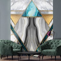 Фотообои флизелиновые 184 x 254 см Абстракция - Переливающийся мотив на мраморе (13612V4A)+клей