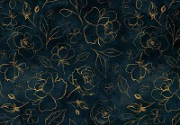 Флізелінові фотошпалери Квіти - Золоті троянди на блакитному тлі (13652V)+клей - вид 1 мініатюра