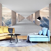 Флизелиновые фото обои 3Д 254 x 184 см Пейзаж - Тоннель и вид на облака (13659V4)+клей