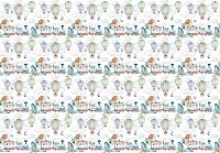 Флизелиновые фотообои в детскую 368 x 254 см Поезда и воздушные шары (13674V8)+клей - вид 1 миниатюра