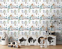 Флизелиновые фотообои 520 x 318 см Поезда и воздушные шары в детскую спальню (13674VEXXXXXL)+клей