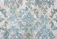 Флизелиновые фотообои 368x254 см Синий узор на бетоне (13683V8) +клей - вид 1 миниатюра