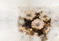 Флізелінові фотошпалери 416x254 см Квіти на потрісканій стіні (13686VEXXXL) +клей - вид 1 мініатюра