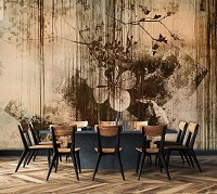 Флизелиновые фотообои ретро стиль 368x254 см Старая стена с влажными пятнами (13688V8) +клей