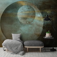 Флизелиновые фотообои винтаж 368 x 254 см Абстракция - Круги на ржавчине (13692V8)+клей