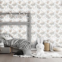 Флизелиновые фотообои с цветами на стену 368 x 280 см Детские - Кролики (13699V10)+клей