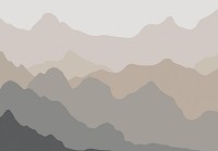 Скандинавские горы детские флизелиновые фотообои 416x254 см Контур холмов в бежевом цвете (13712VEXXXL) +клей - вид 1 миниатюра