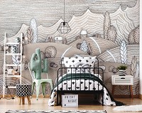 Флизелиновые фотообои 368 x 254 см Детские - Нарисованные холмики (13715V8)+клей