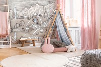 Флизелиновые фотообои пейзаж Детские - Нарисованные холмики (13715V)+клей