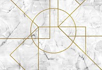 Флізелін - геометрія на фото шпалерах 254 x 184 см Абстракція на білому мармурі (13722V4)+клей - вид 1 мініатюра