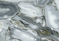 Флизелиновые фотообои фото 368 x 254 см Мрамор - Переливающийся серым цветом камень (13725V8)+клей - вид 1 миниатюра