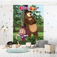 Дитячі фото шпалери для стін 184x254 см Маша та Ведмідь біля ялинки (13730P4A)+клей - вид 8 мініатюра