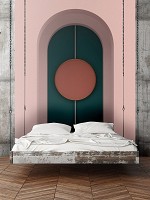 Флизелиновые фотообои скандинавский стиль 184 x 254 см 3D Абстракция Минимализм Круг в арке (13746V4A)+клей